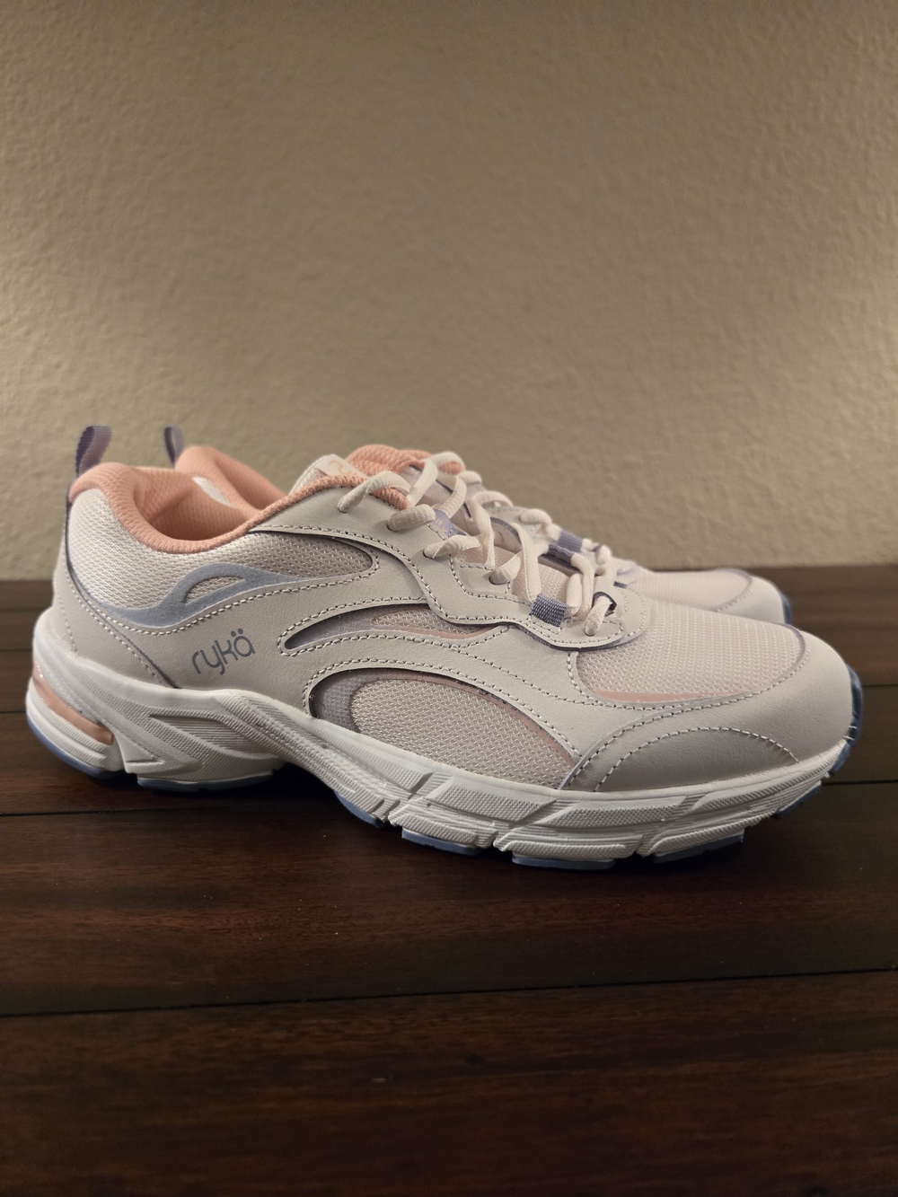Ryka Women’s Athletic Sneakers - White with Pink and Lavender Accents